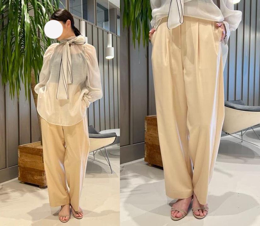 新品】デミルクスビームス 2万円 ソフトツイル タックパンツ