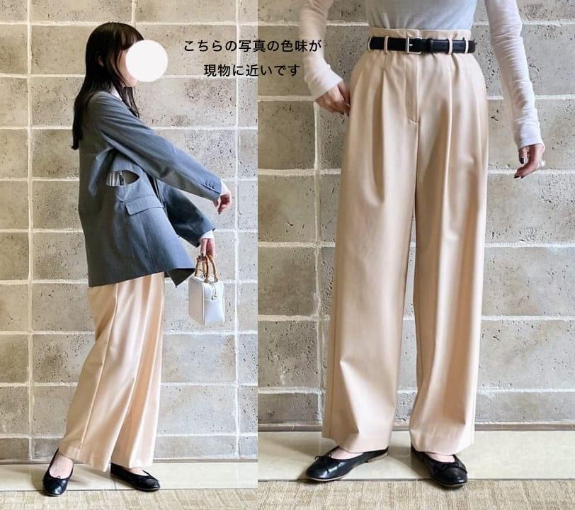 新品】デミルクスビームス 2万円 ソフトツイル タックパンツ
