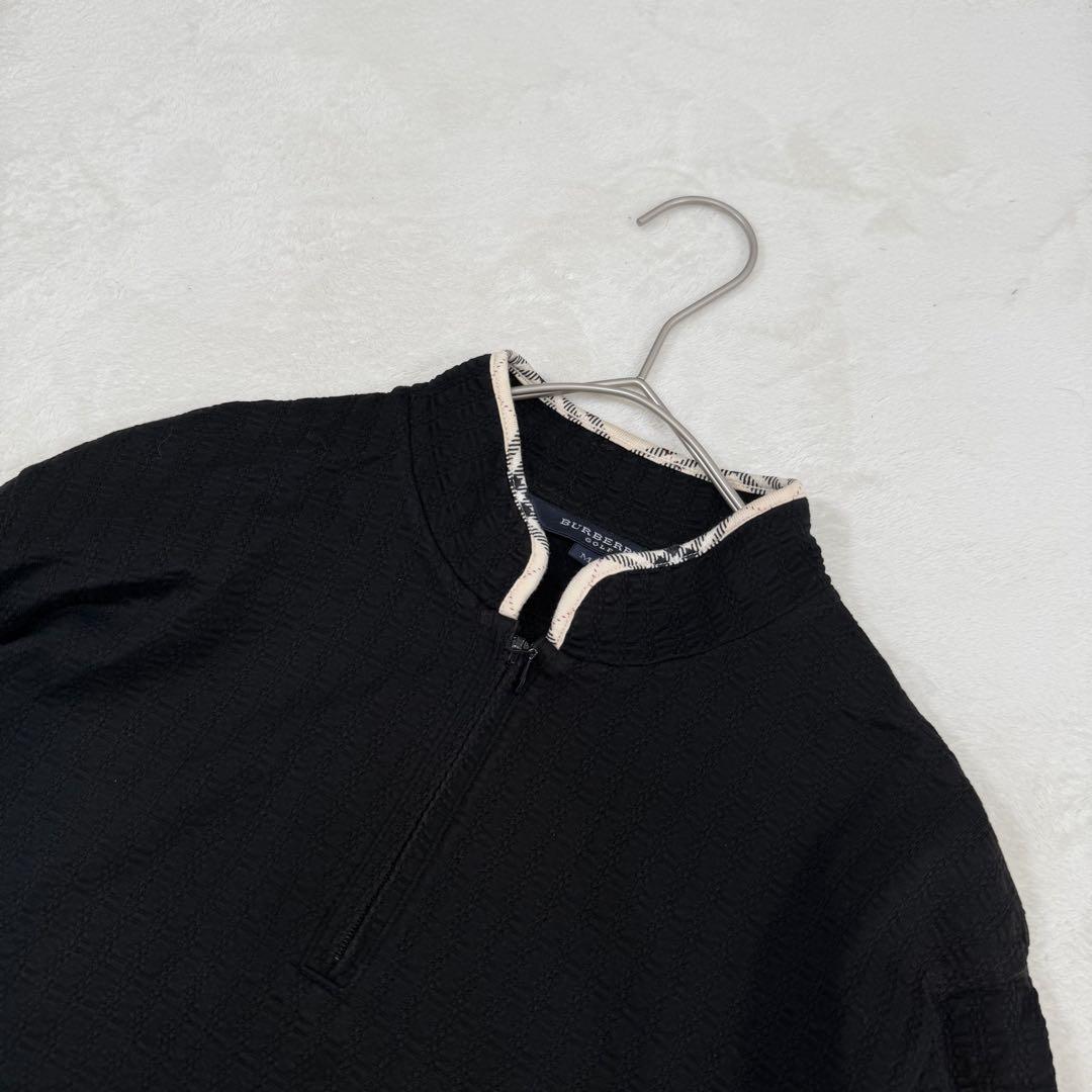 BURBERRY ノバチェック ハーフジップ 長袖 ゴルフウェア M BURBERRY ノバチェック ハーフジップ 長袖 ゴルフウェア M