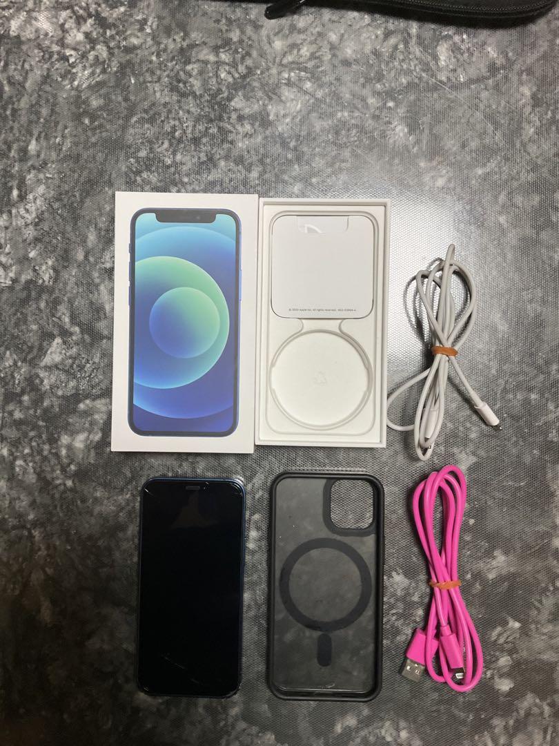 美品iPhone12mini 128GBブルー Magsafeケース付き