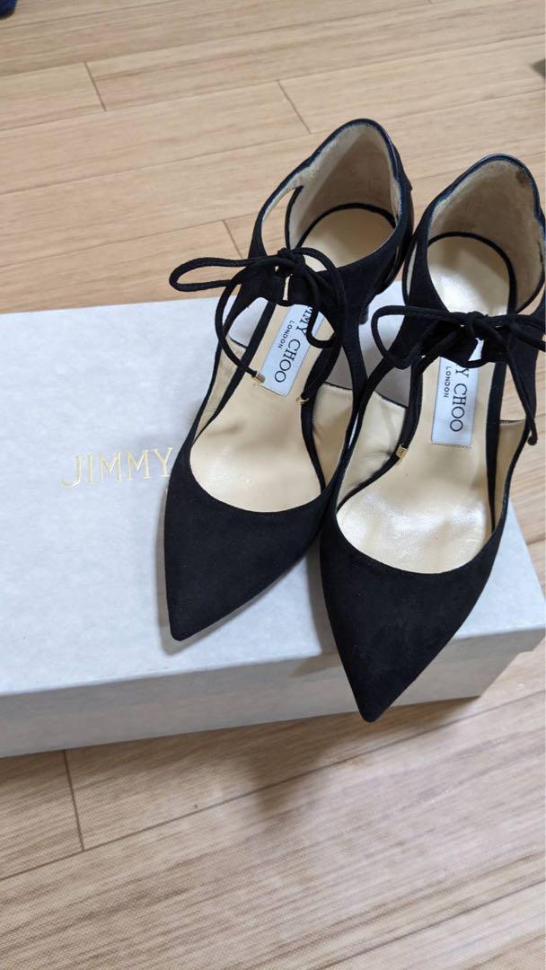 Jimmy Choo ブラックハイヒール - メルカリ