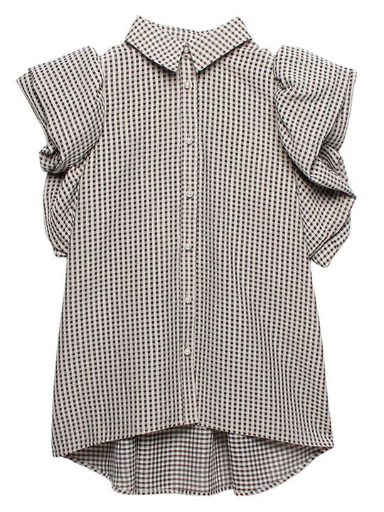 定番のお歳暮 【新品タグ付き♡完売品】エイミーイストワールラッフルパフシアーギンガムブラウス シャツ/ブラウス(半袖/袖なし) 定番のお歳暮 【新品タグ付き♡完売品】エイミーイストワールラッフルパフシアーギンガムブラウス シャツ/ブラウス(半袖/袖なし)