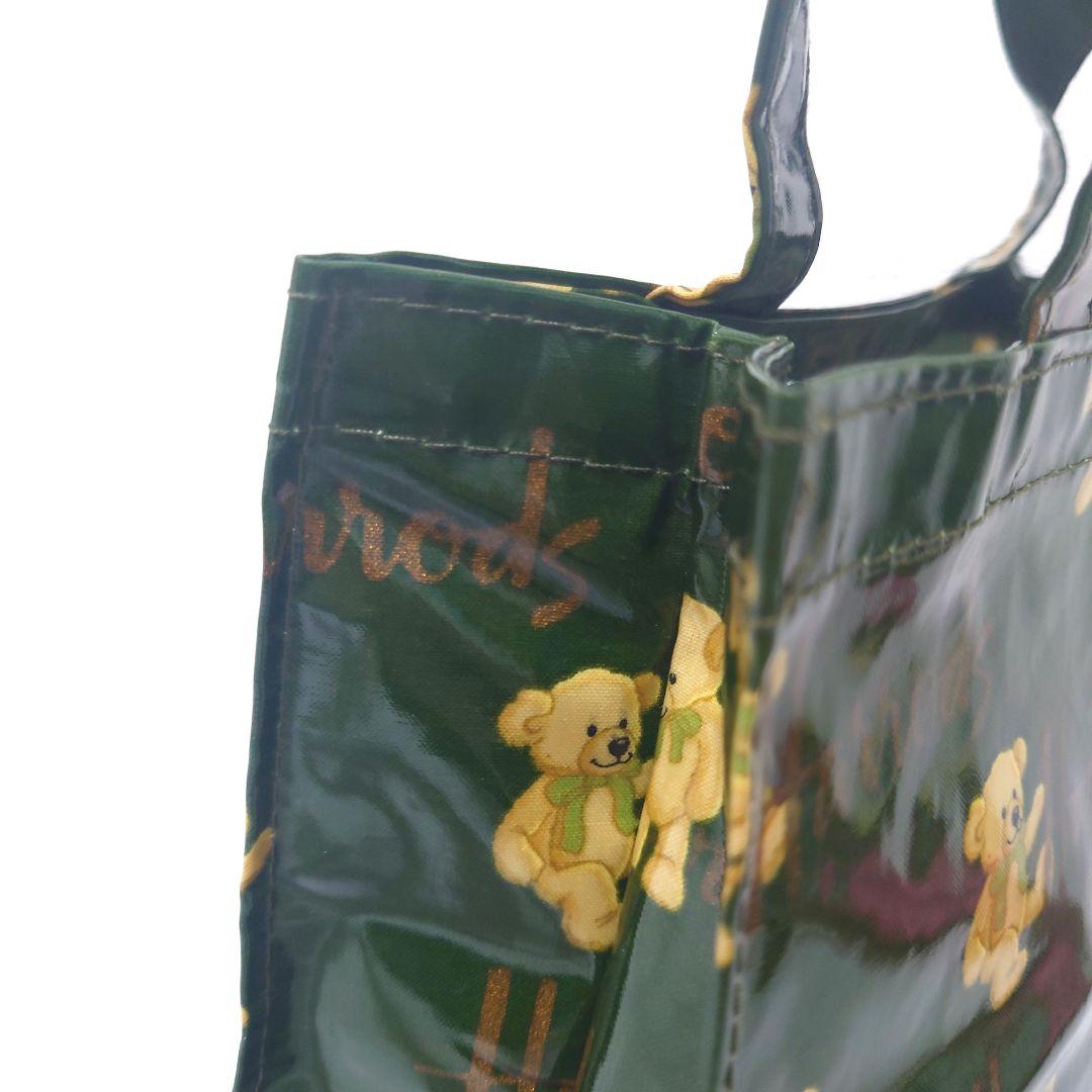 美品 ハロッズ トートバッグ テディベア グリーン - メルカリ