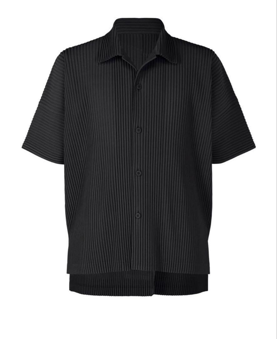 【新品】HOMME PLISSE ISSEY MIYAKE 半袖シャツ　黒