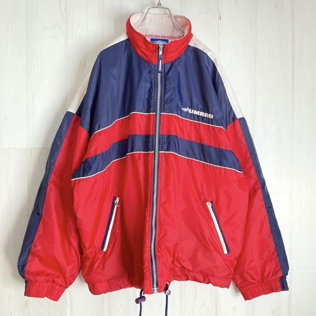 希少 90s UMBRO 刺繍ロゴ ナイロンジャケット 赤 XXL 菅田将暉 希少 90s UMBRO 刺繍ロゴ ナイロンジャケット 赤 XXL 菅田将暉