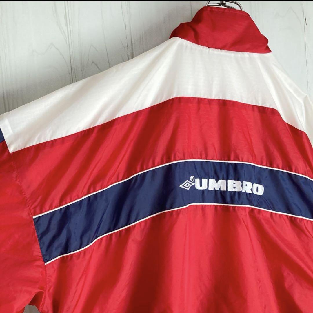 希少 90s UMBRO 刺繍ロゴ ナイロンジャケット 赤 XXL 菅田将暉 希少 90s UMBRO 刺繍ロゴ ナイロンジャケット 赤 XXL 菅田将暉