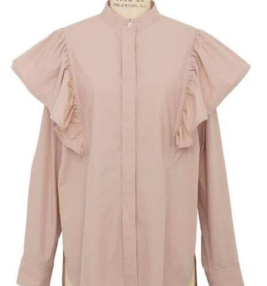 【新品・未使用】Drawer　コットンギャザーフリル比翼ブラウス