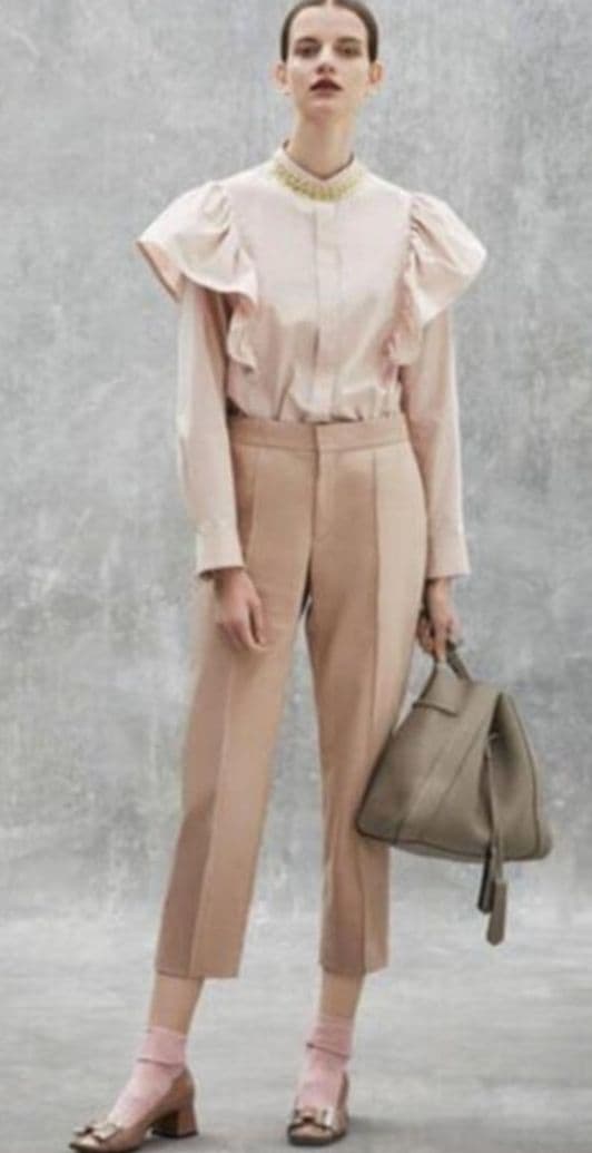 【新品・未使用】Drawer　コットンギャザーフリル比翼ブラウス