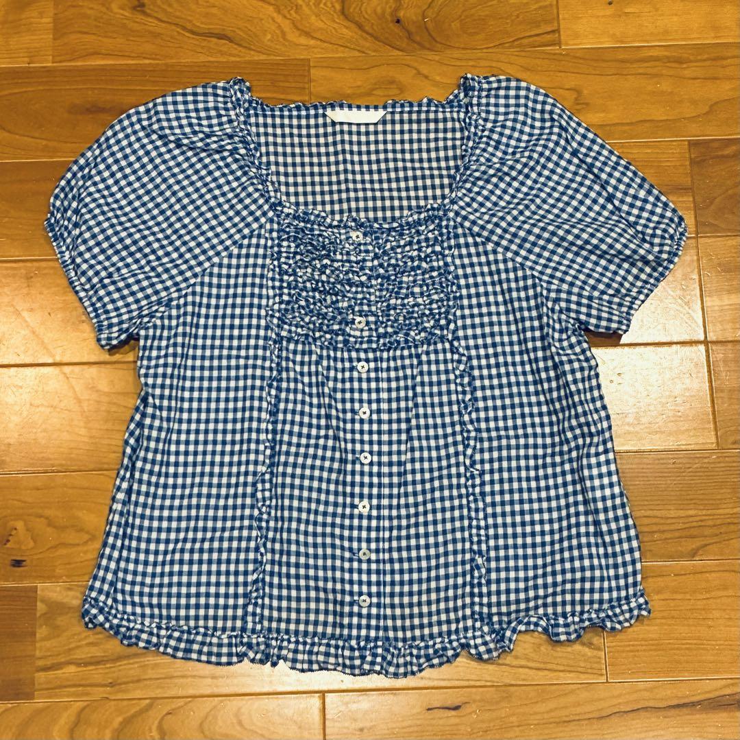 美品　ピンクハウス　PINK HOUSE 半袖　カットソー　ブラウス　水色