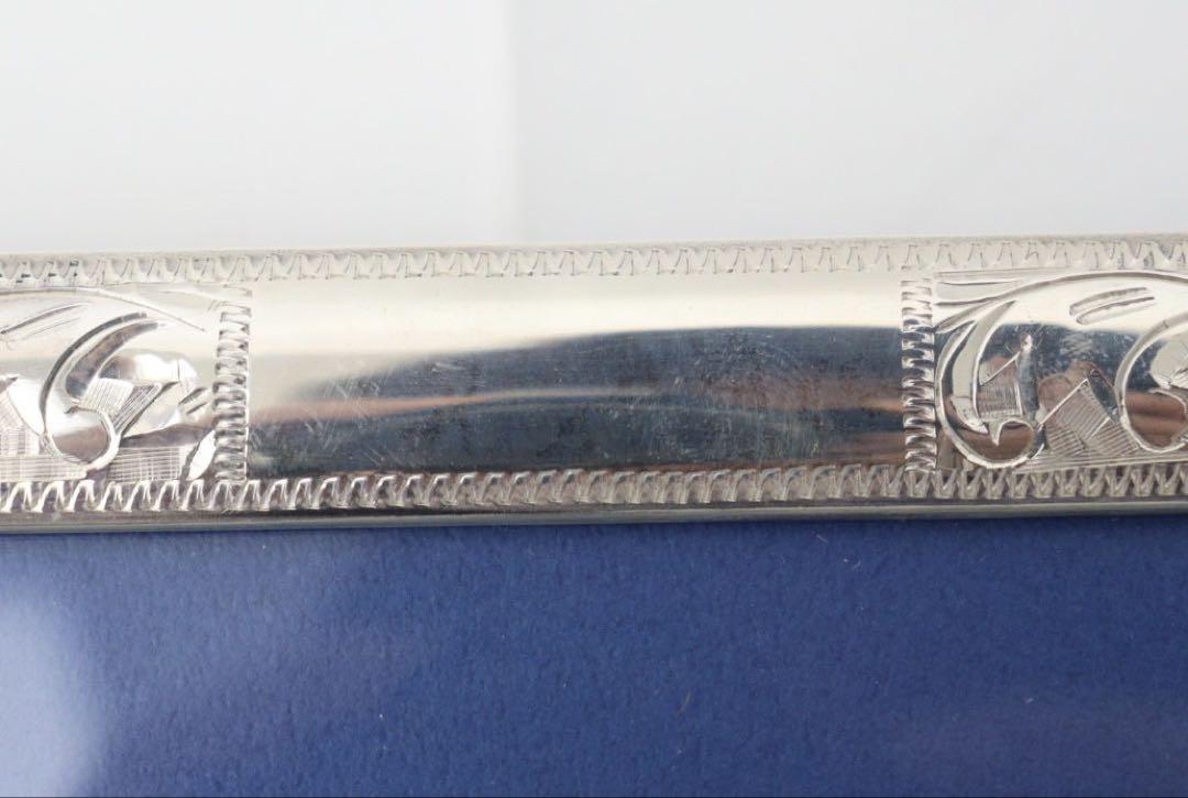 銀座ワコー WAKO 銀製フォトフレーム SILVER970 唐草模様 写真