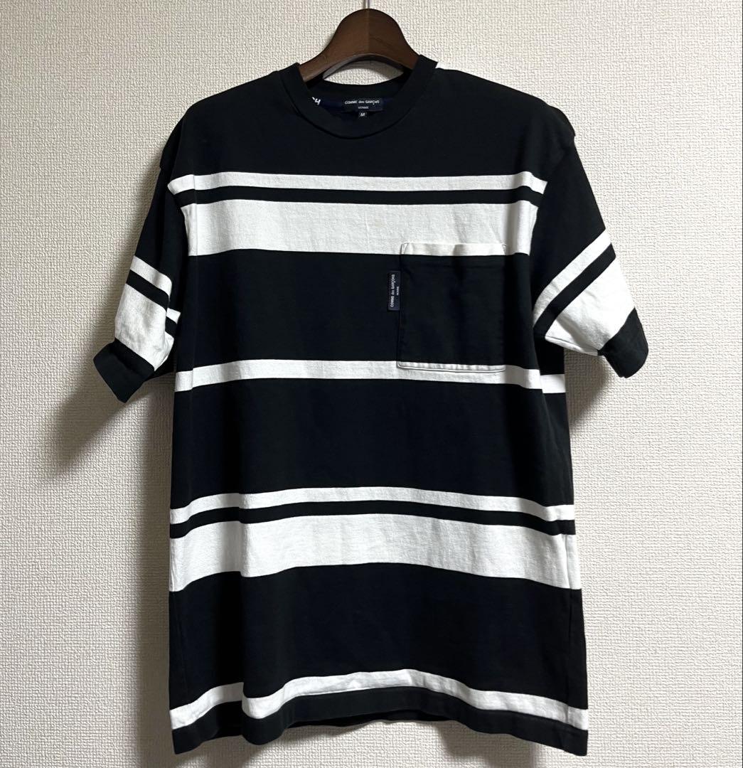 COMME des GARCONS HOMME ボーダーT 24ss コムデギャルソン 限定 CDGロゴ ボーダー 長袖Tシャツ