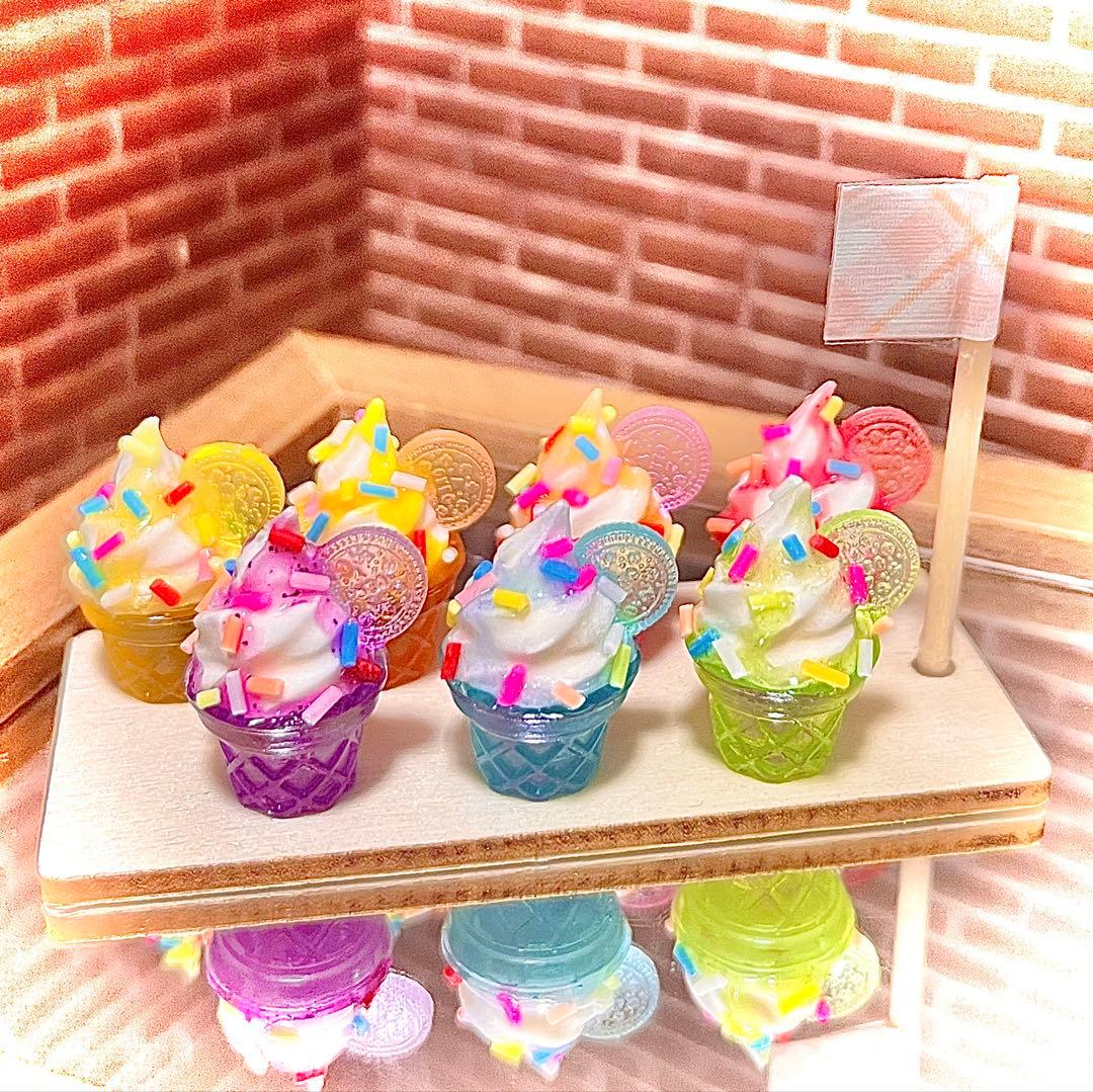 ミニチュアスイーツ　レインボーオレオキャンディソフトクリームセット゜。*・♡