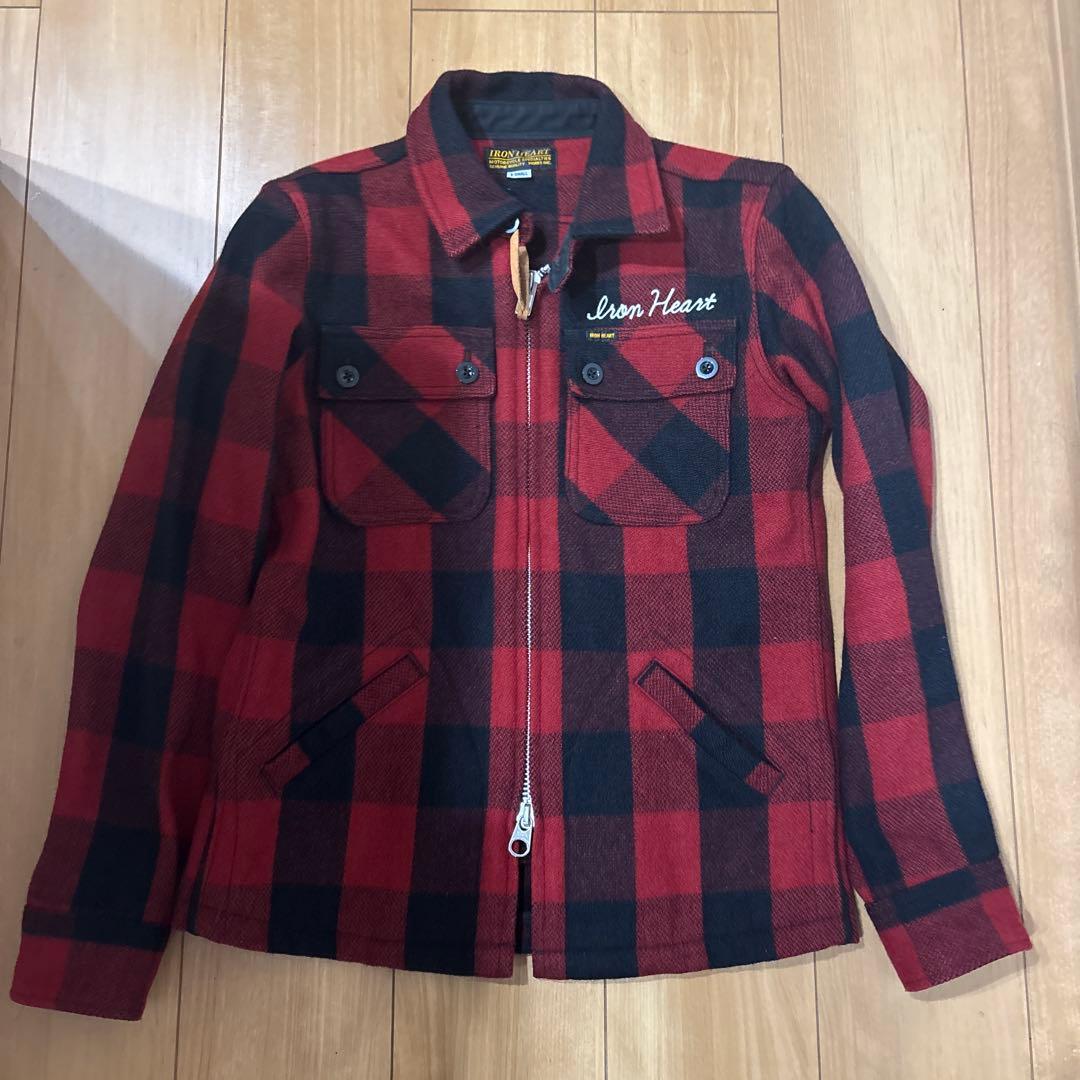 Iron Heart レッド・ブラックチェックジャケット X-Small
