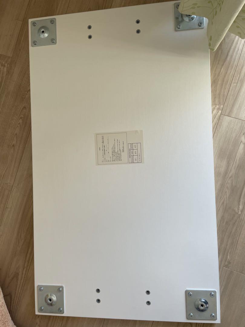 テンバン　ホワイト テーブル 組み立て式