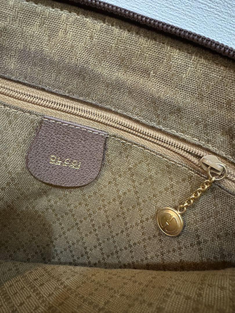 GUCCI ヴィンテージ ブラウン スエード ハンドバッグ バンブー