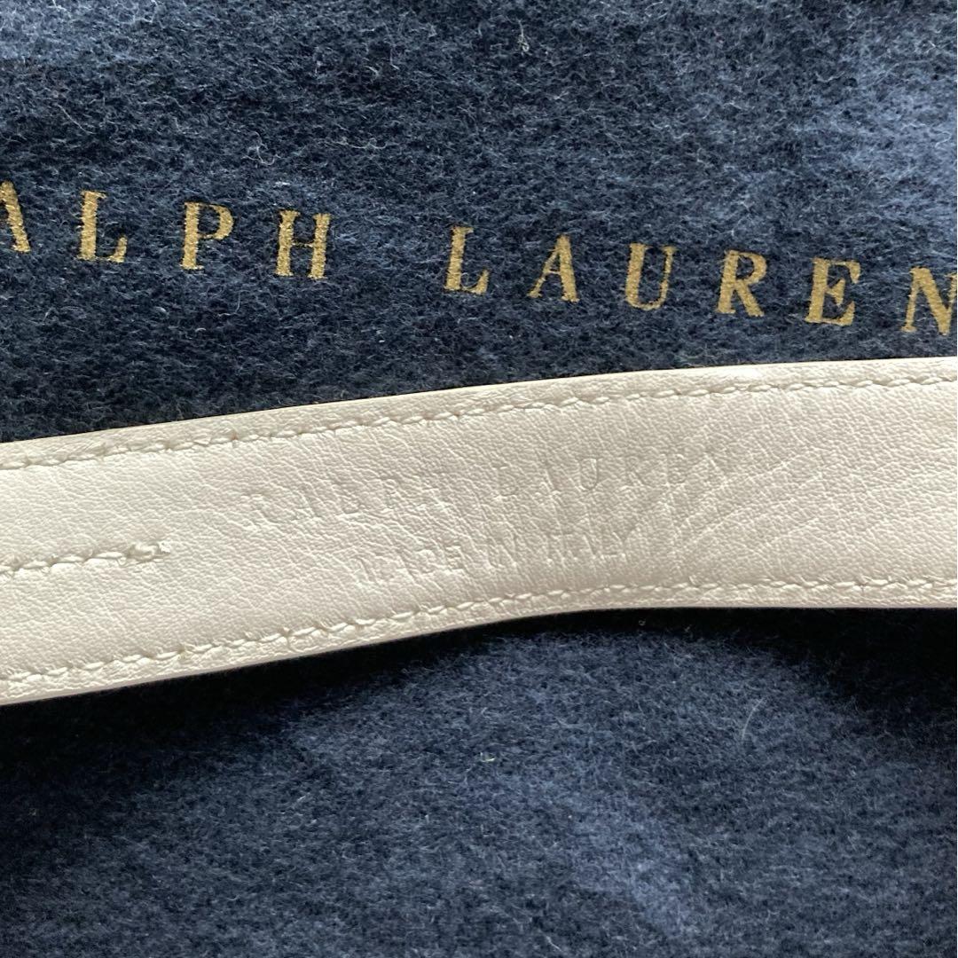Ralph Lauren 美品 レザーベルト デザインベルト 太ベルト ホワイト