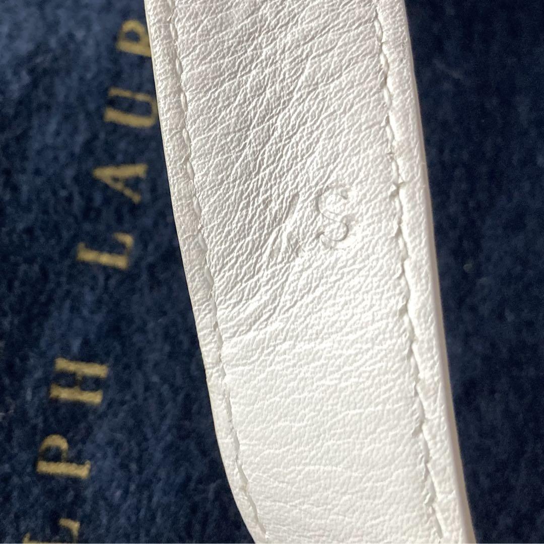 Ralph Lauren 美品 レザーベルト デザインベルト 太ベルト ホワイト