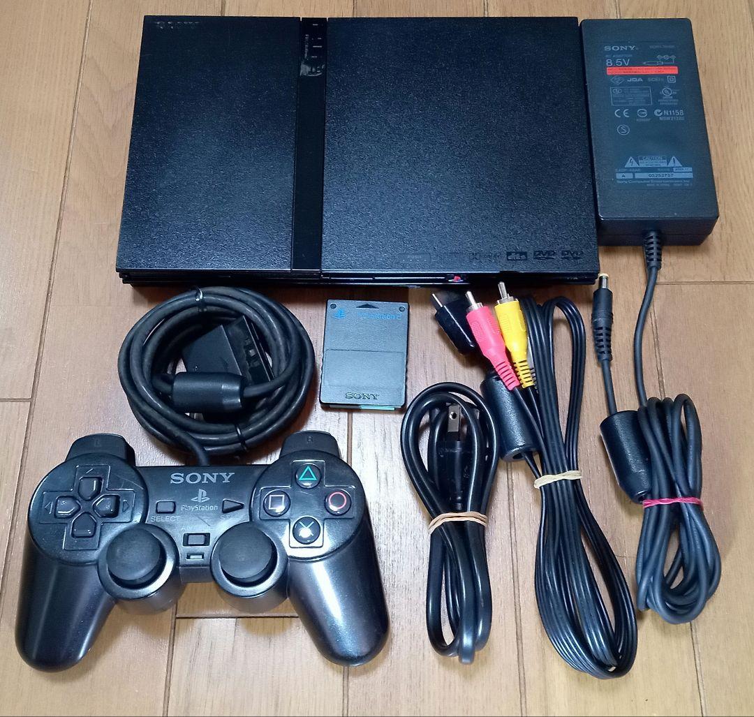 SONY PS2 薄型 本体 付属品一式 メンテナンス済み すぐ遊べます