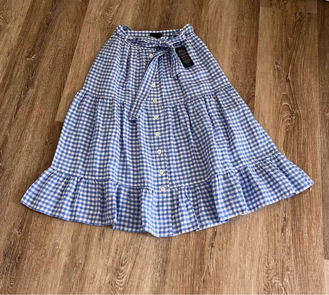 POLO ラルフローレン チェック フレアスカート 米国購入 新品 小さめサイズ POLO ラルフローレン スカート ギンガムチェック 米国購入 新品