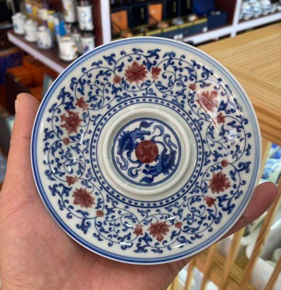 景徳鎮 青花釉里紅三才蓋碗 茶碗 煎茶器 未使用品 景徳鎮 青花釉里紅三才蓋碗 茶碗 煎茶器 未使用品 - メルカリ