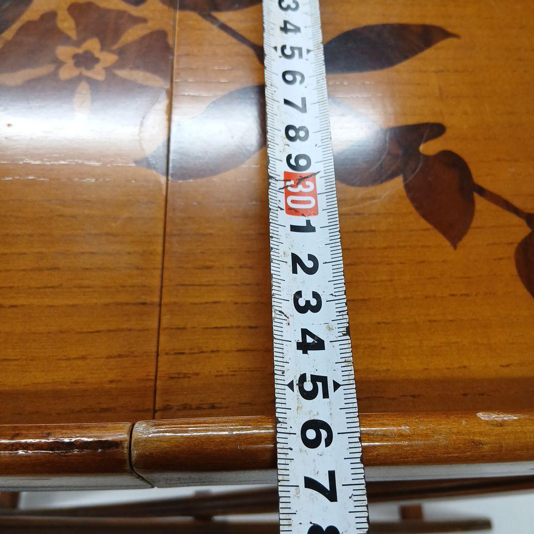 Medea 木製フローラルインレイ折りたたみトレイ