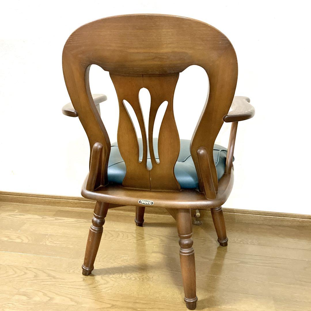 【希少】NAGANO INTERIOR ナガノインテリア　回転イス　アンティーク ナガノインテリア NAGANO 天然木 回転椅子 家具 - メルカリ