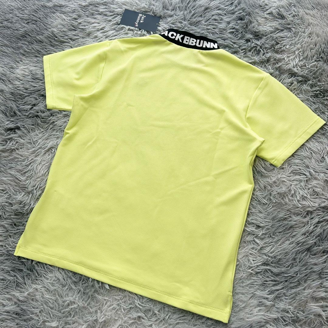 新品　ジャックバニー　モックネック　半袖シャツ　カットソー　ライムイエロー　4