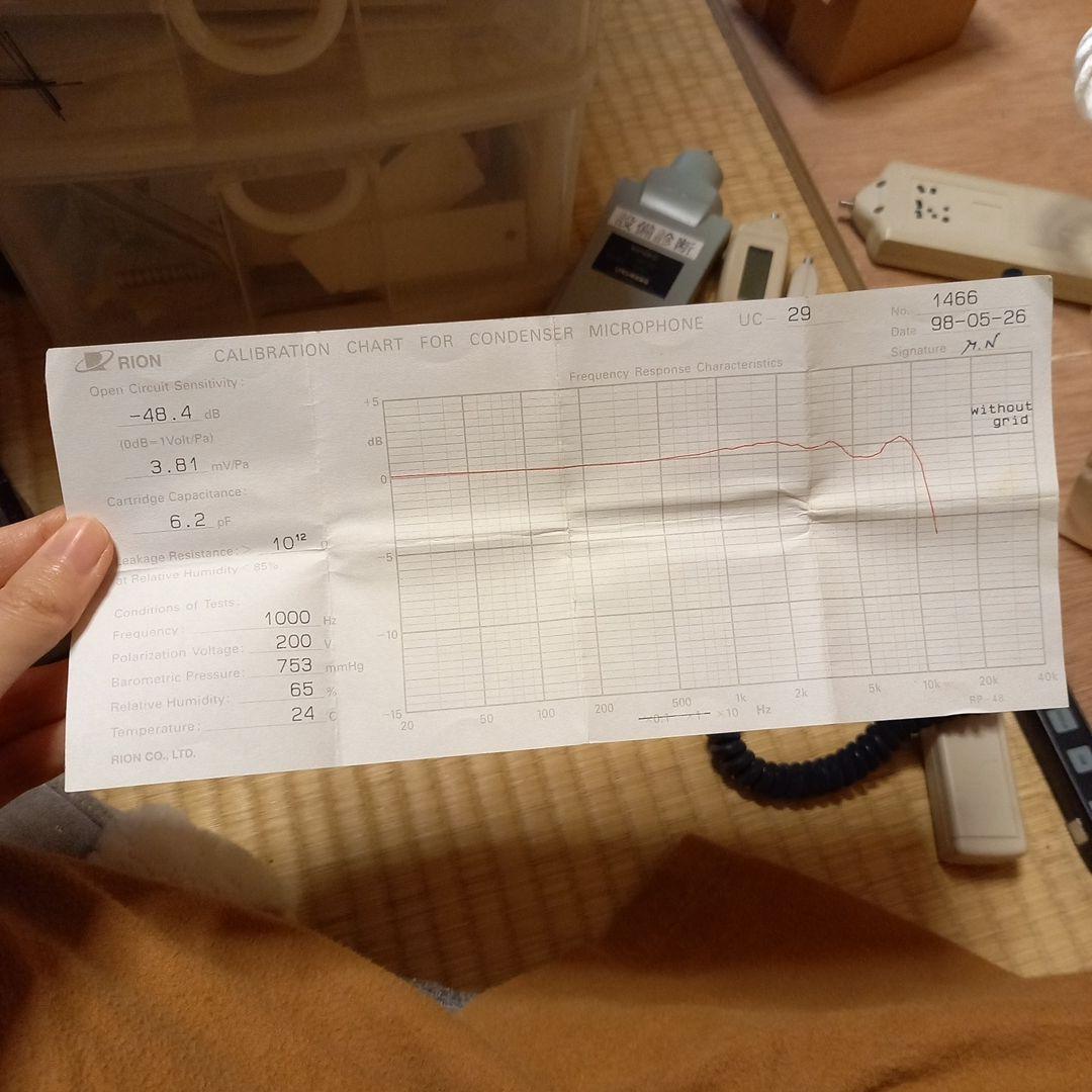 計測用コンデンサーマイク