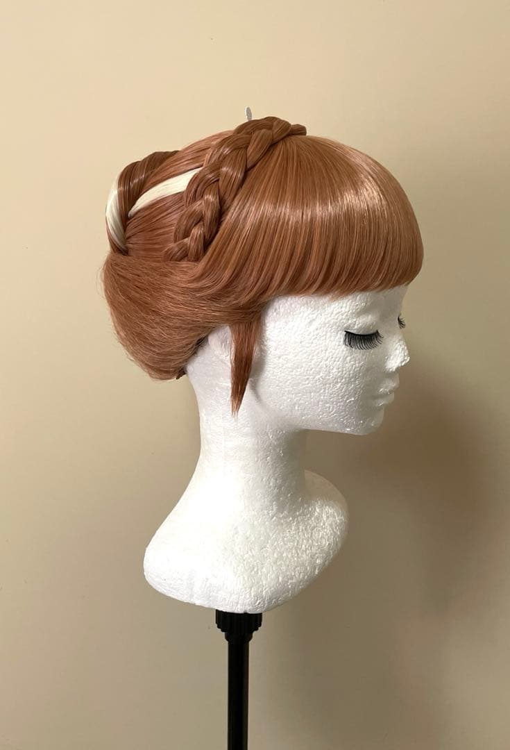 戴冠式 アナ 風　ウィッグ　コスプレ　Dハロ　ハロウィン