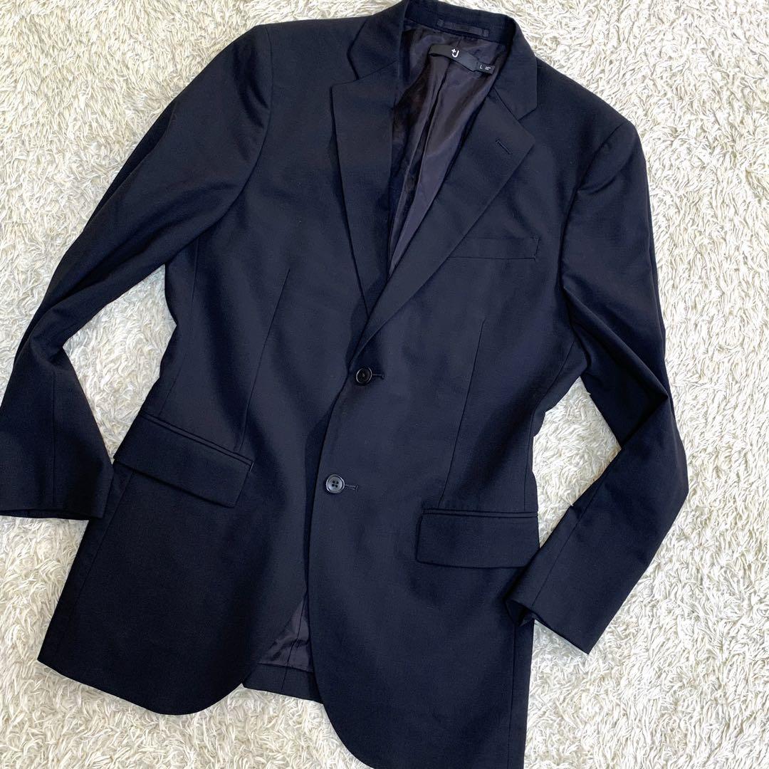 極美品　UNIQLO+J 　ジルサンダー　パンツスーツセット　ブラック　Lサイズ