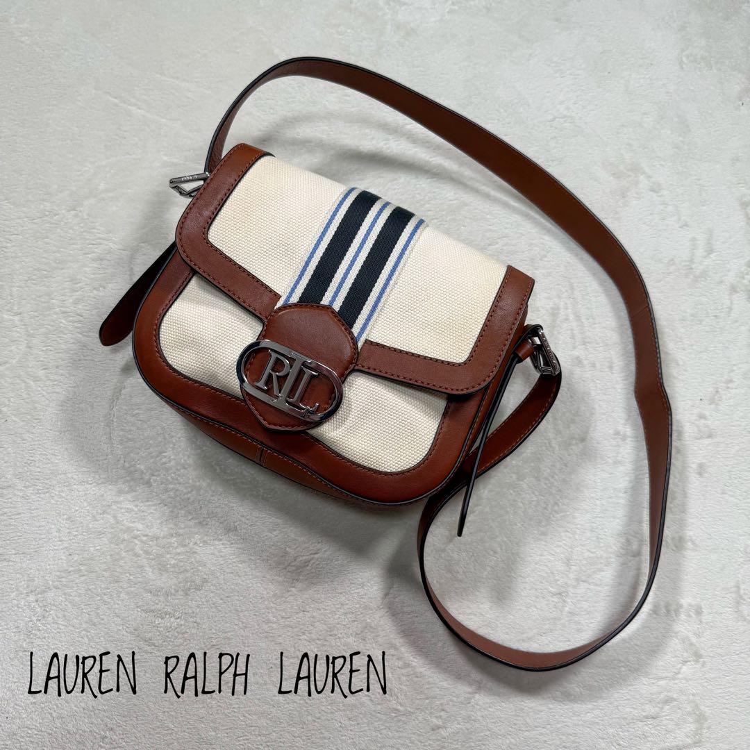 Lauren Ralph Lauren ショルダーバッグ アイボリー レザー