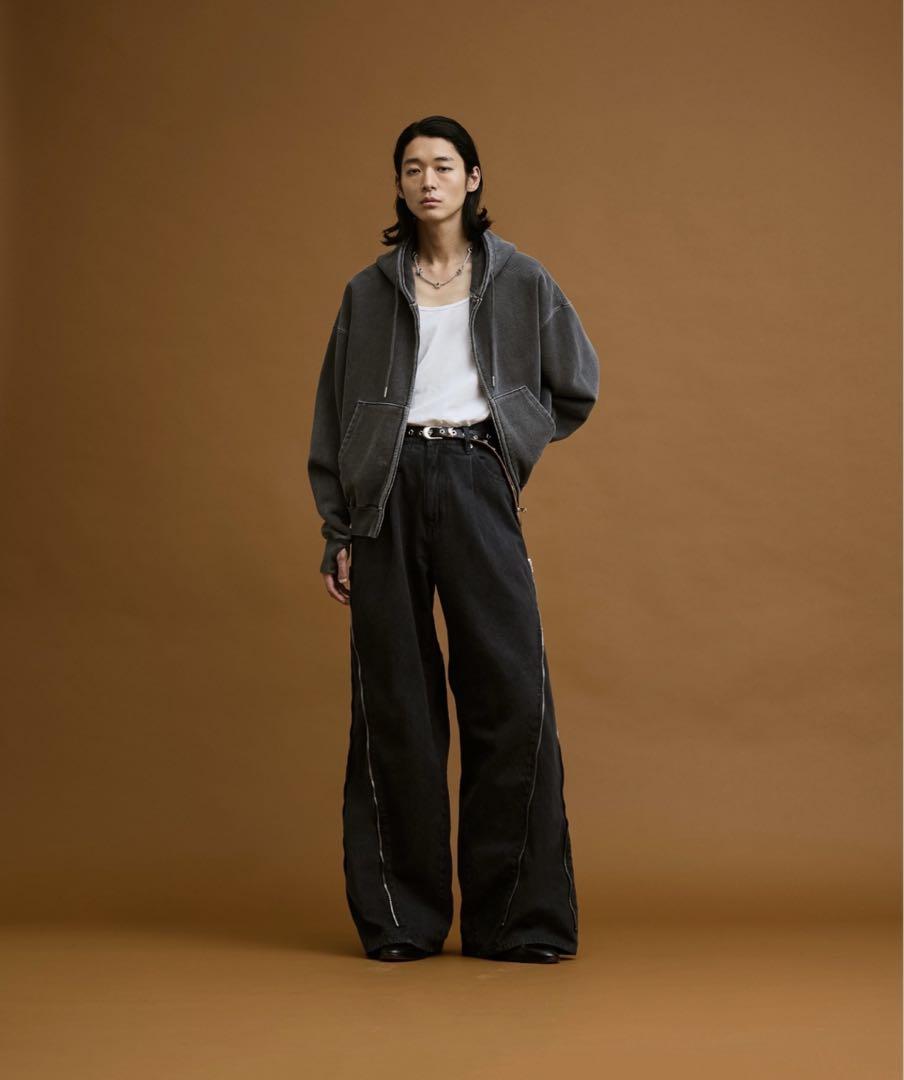 【soerte】3WAYサイドジップバギーデニムパンツ