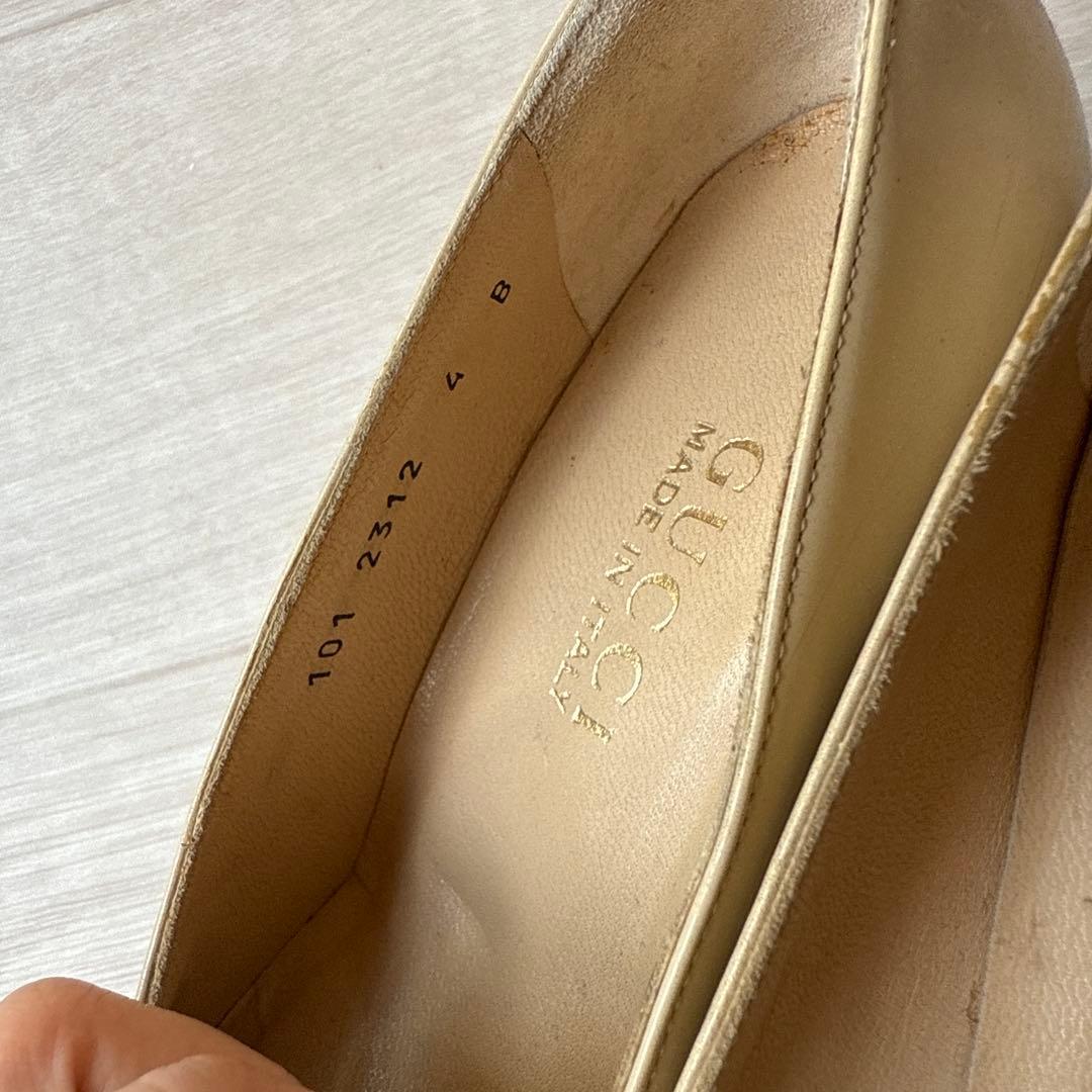 GUCCI グッチ パンプス ホースビット ヒール 34 4B ベージュ23.5cm・GUCCI KIN-KAAI_COM