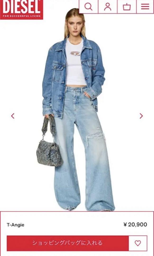 DIESEL ホワイト Tシャツ　Dロゴ