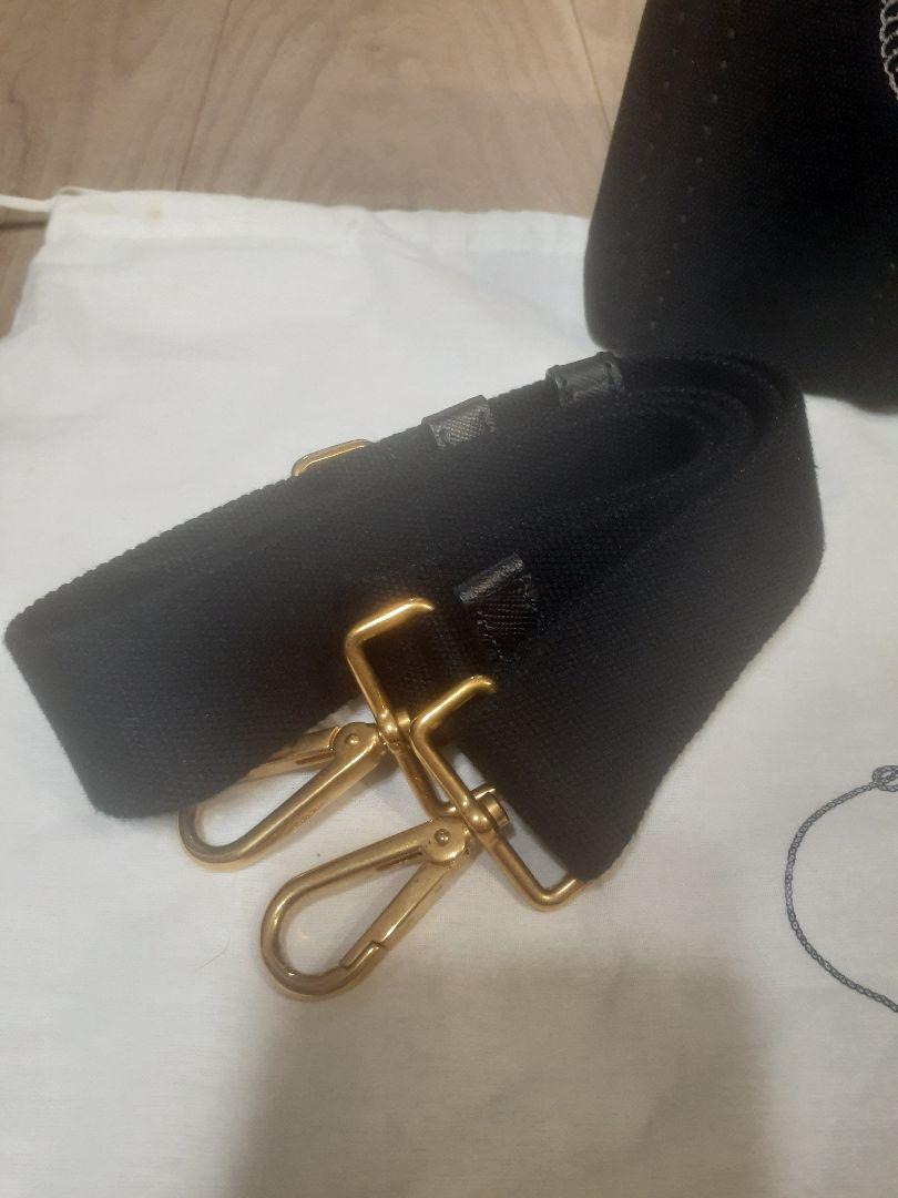PRADA　カナパ　ブラック　Sサイズ　ショルダーつき