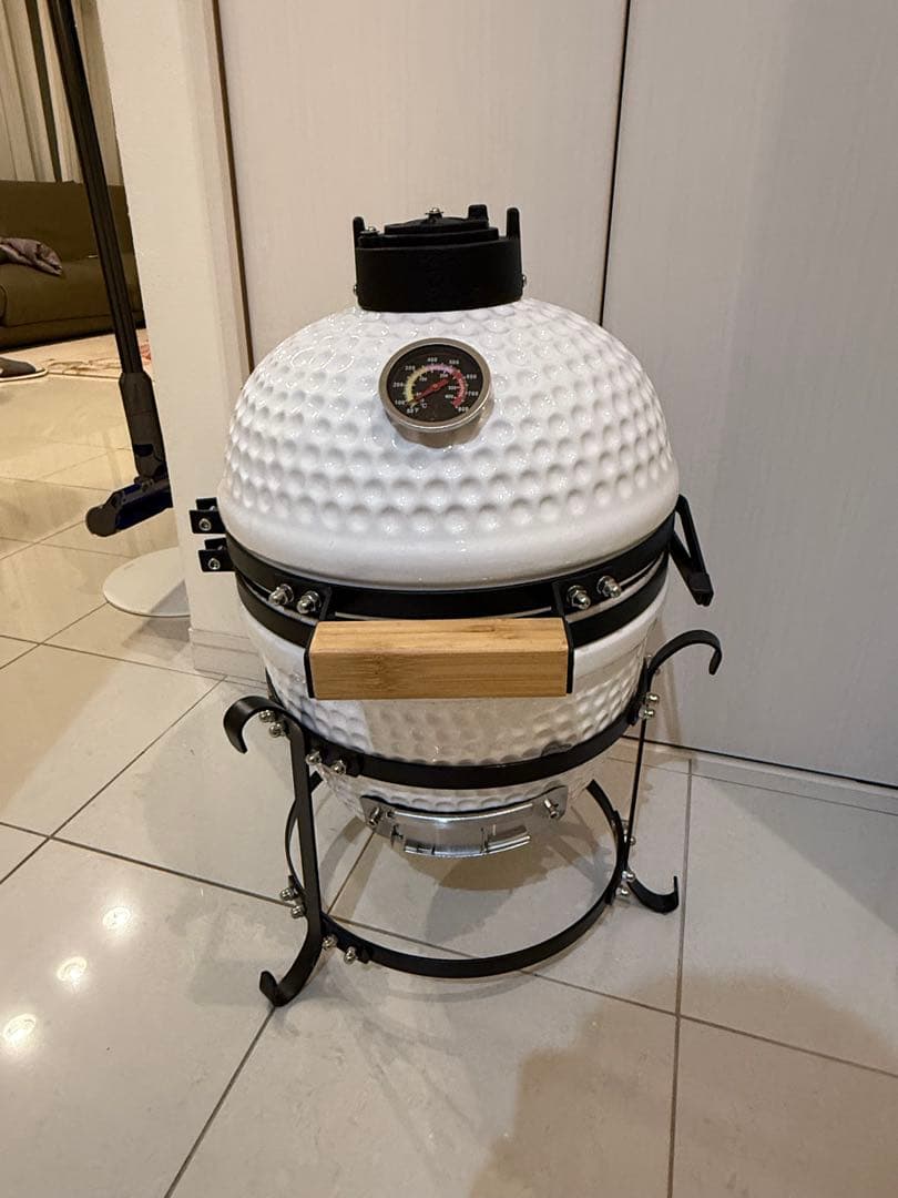 セラミック製チャコールBBQグリル グリルカバー付き新品、♥