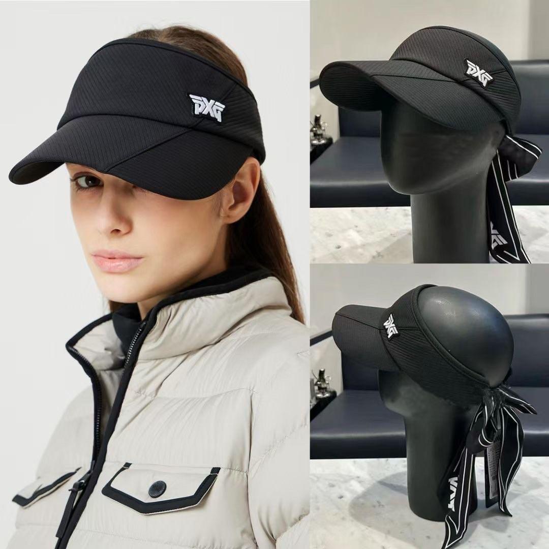 PXG 大人気 ゴルフ レディース サンバイザー 新品未使用 ☞PXG ピーエックスジー リボン付き サンバイザー○2W 帽子