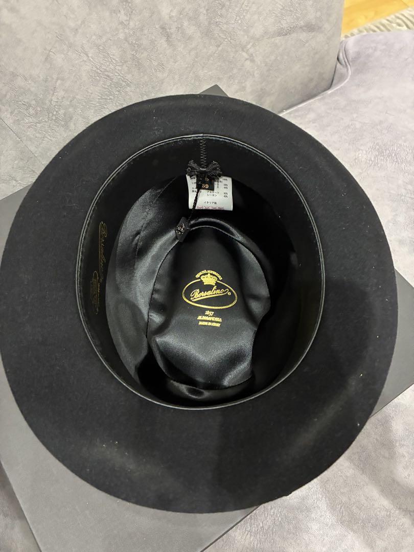 Borsalino 中折れハット 黒 ウールハット フェルトハット - メルカリ