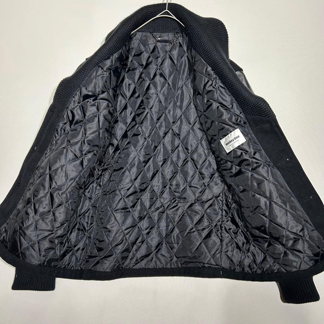 袖レザー スタジャンS