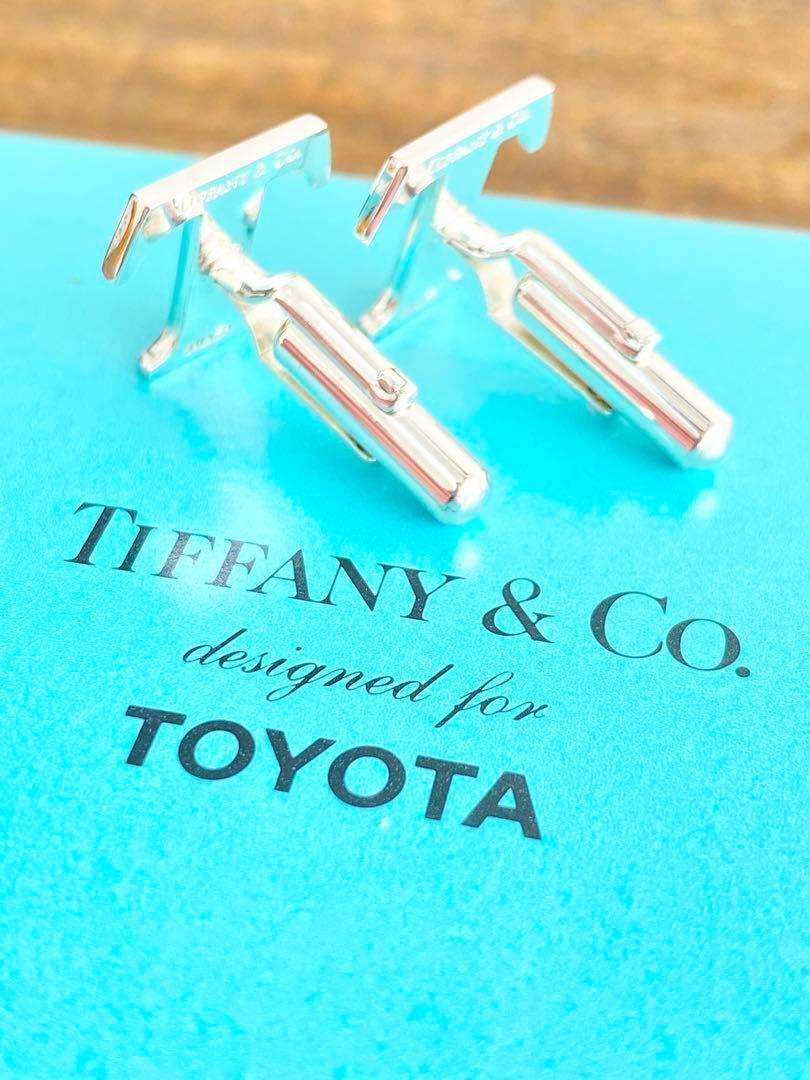 【美品】 トヨタコラボ　ティファニー カフス タイピン セット Tモチーフ Tiffany ティファニー トヨタ コラボ カフス ネクタイピン