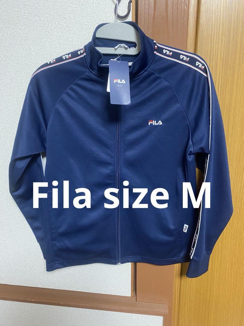 FILA ネイビー フルジップジャケット VL2406 FILA ネイビー ジャージジャケット size M - メルカリ