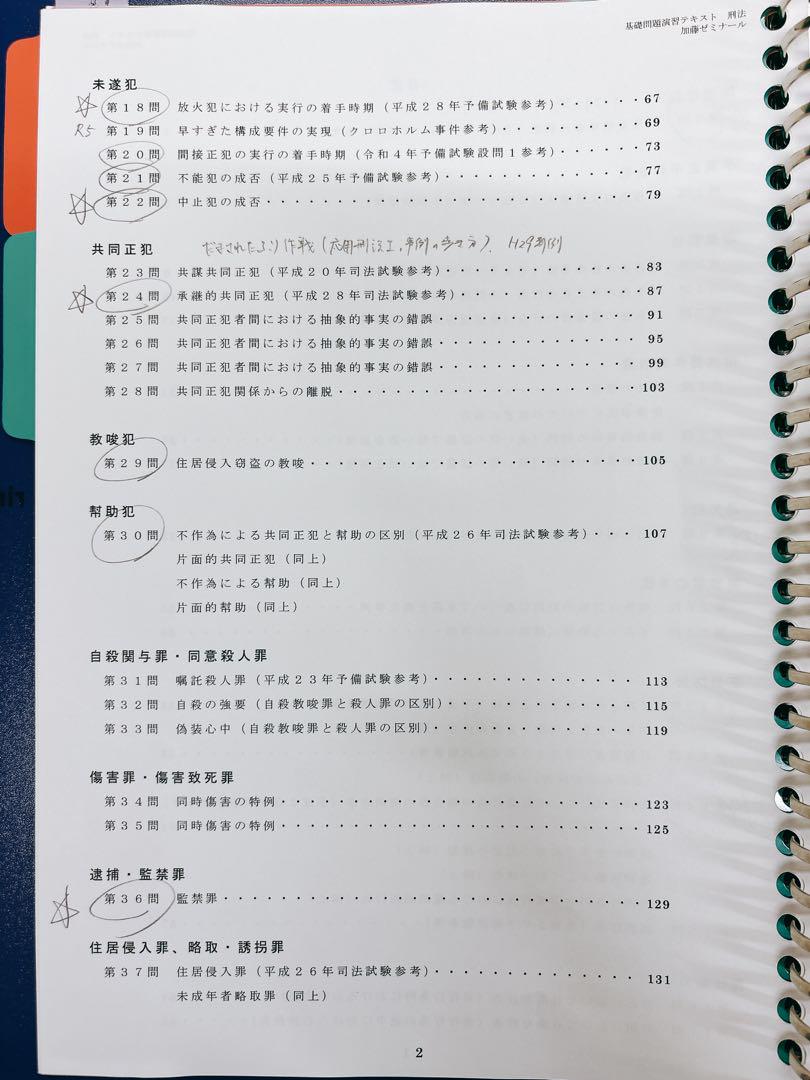加藤ゼミナール 基礎問題演習テキスト 刑法 2023 講座詳細 | 司法試験・予備試験対策をするなら ｜ 加藤ゼミナール