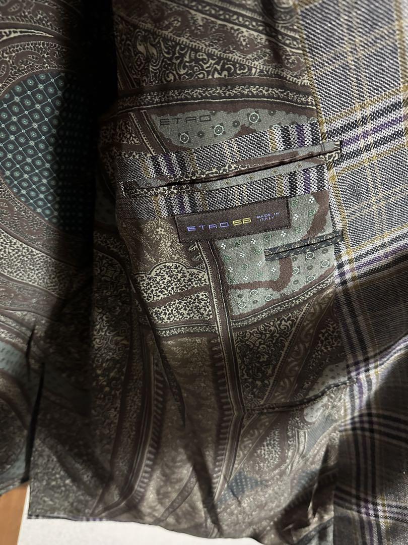 ETRO チェック柄 テーラードジャケット ETRO テーラードジャケット チェック柄 チェックジャケット メンズ
