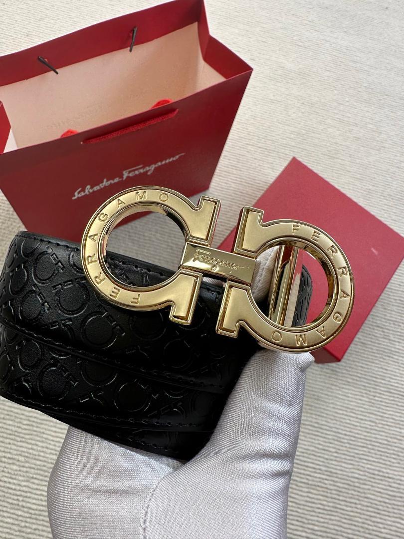 Salvatore Ferragamo ブラウンレザーベルト