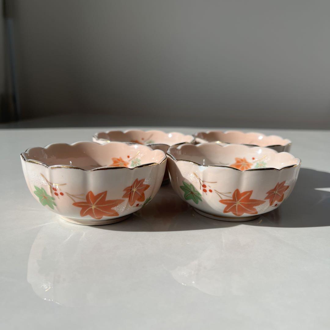 もみじ柄の小鉢・小皿 8個セット 【美品】 有田焼 紅彩
