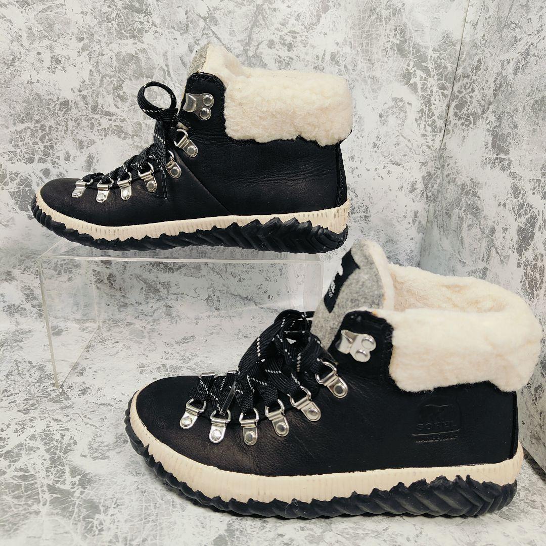SOREL（24）ボア　スノーブーツ　黒 NL3404 ショートブーツ