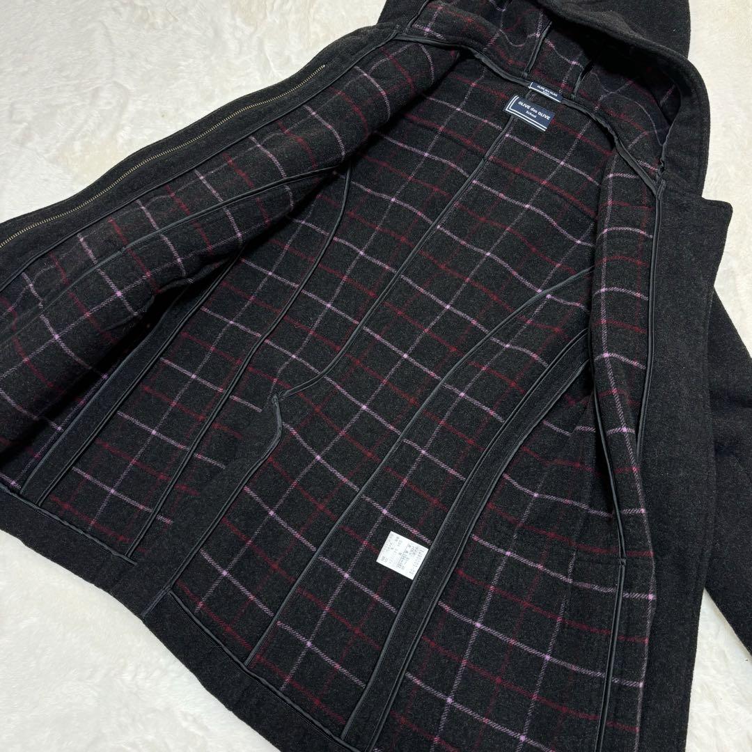 (専用出品)学生 女子高生ダークグレー ダッフルコート ウール混合 美品 可愛い