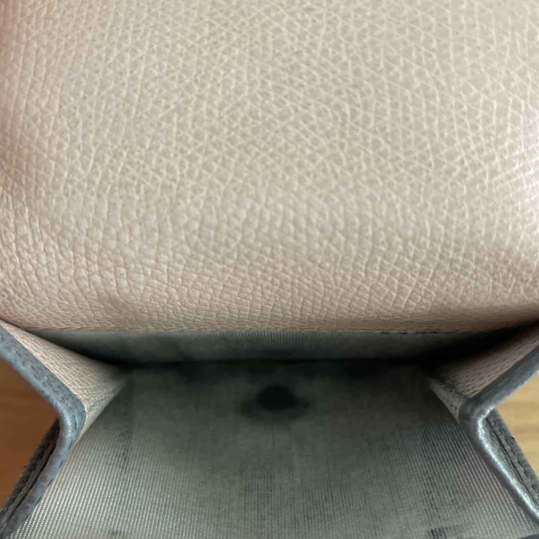 【TOD'S 】トッズ グレー ピンク バイカラー 三つ折り財布 ミニ財布