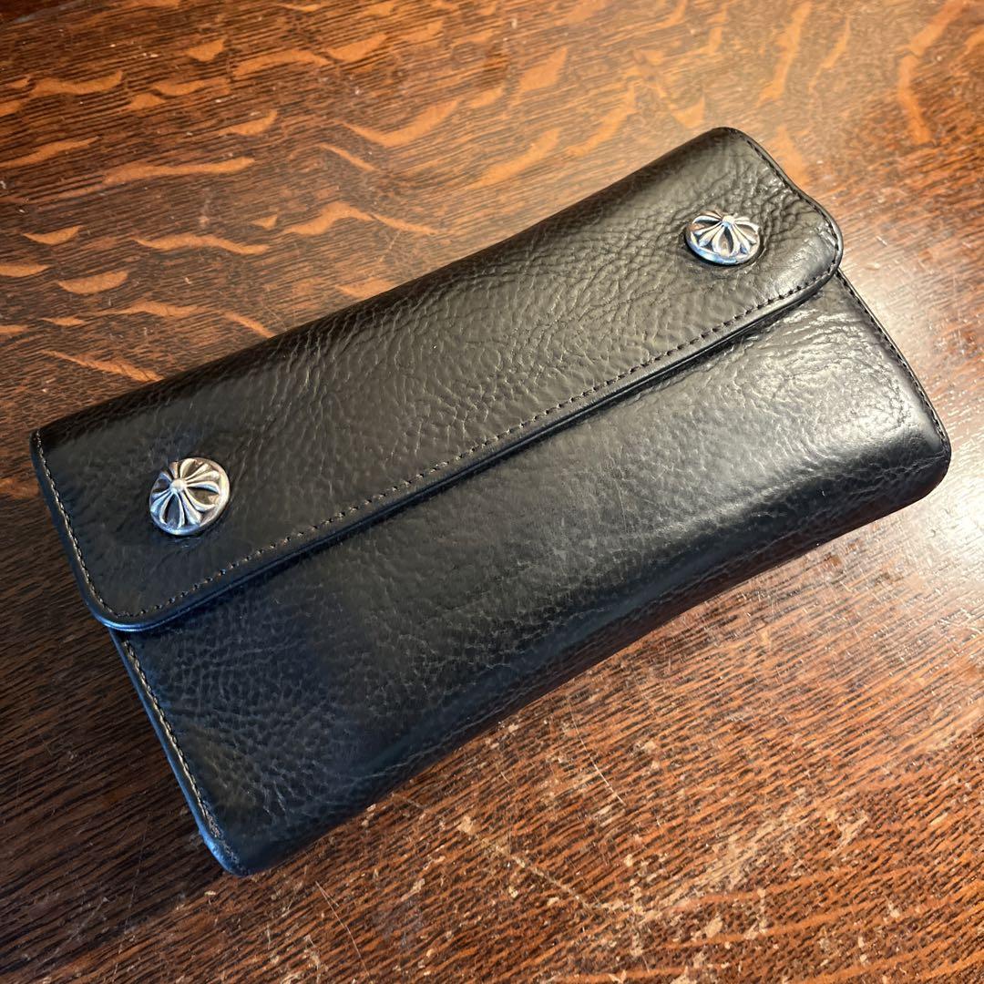 正規品 クロムハーツ Chrome Hearts ウェーブウォレット美品中古
