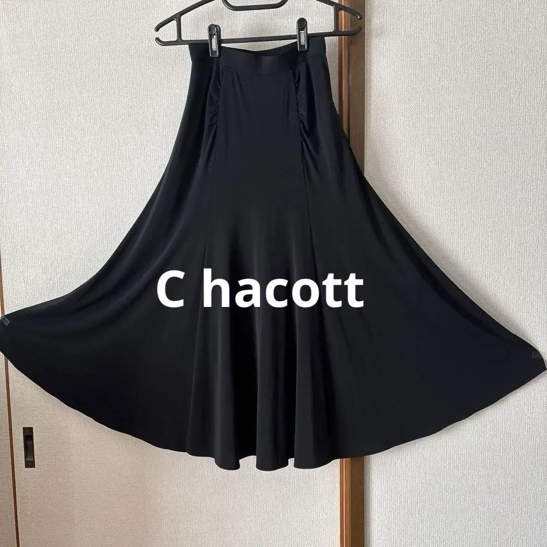 送料無料 CHACOTT 社交ダンス スカート M ブラック 美品 バレエ